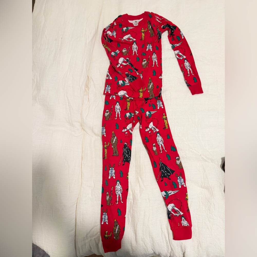 Hanna Andersson Christmas Star Wars Pajamas size 8